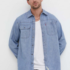 Levi's camasa jeans barbati, cu guler clasic, relaxed