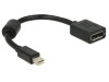 Adaptor Mini DisplayPort 1.2 Tata &gt; DisplayPort Mama 4K Delock 65554