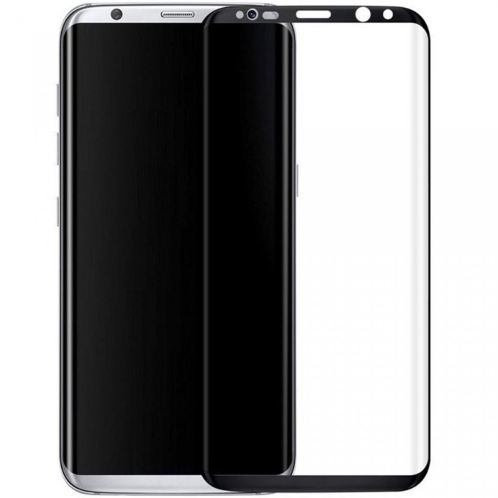 Folie de sticla Samsung Galaxy S8 Plus, Elegance Luxury margini curbate colorate Black