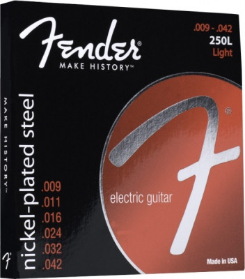 Corzi chitara electrica Fender Super 250L Nickel Plated Steel Ball End 9-42 foto