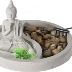 Decoratiune Buddha Zen Garden Oval, 19x19x12 cm, ciment