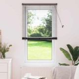 vidaXL Jaluzea pentru Fereastră cu perdele Altele Manual Negru 80 x 130 cm Aluminiu