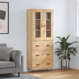 vidaXL Dulap &icirc;nalt, stejar sonoma, 69,5x34x180 cm, lemn compozit
