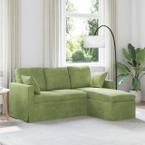 vidaXL Canapea Verde deschis 198 x 134 x 80 cm Catifea 42024452