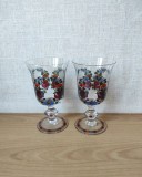 Lot de 2 pahare pictate manual