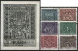 Polonia 1960 - Secțiuni Altar din Biserica Sf.Maria, serie+colita stampilata