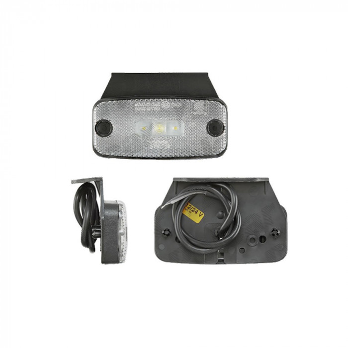 Lampa gabarit Universal, 12/24V,110x53mm,alb, omologare ECE, cu LED,, Stanga , Dreapta