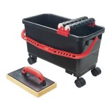 Set pentru placari Strend Pro P1111, galeata 24 L cu roti, 2 role si gletiera burete