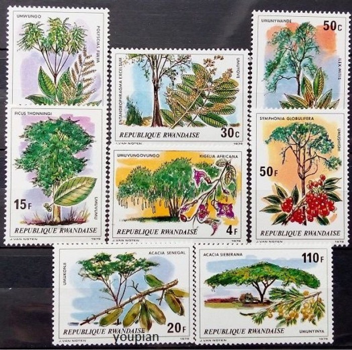 C5814- Ruanda 1979 - Flora 8v. neuzata MNH