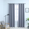 VidaXL Draperii opace cu inele metalice, 2 buc., gri, 140 x 225 cm 134427