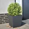Jardiniera Gradina vidaXL Antracit 40x40x40cm Otel Ghiveci Exterior Interior