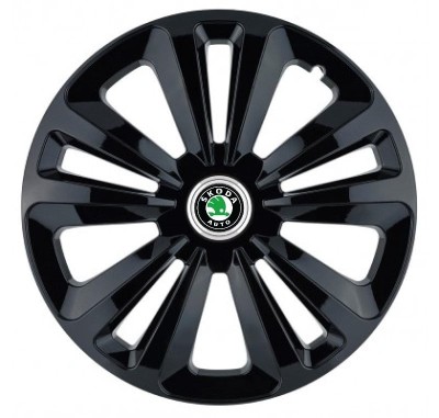 Set 4 Capace Roti, potrivite jantelor de R15, pentru Skoda, model terra negru foto