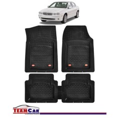 Covorase Auto TeamCar&reg; Tip Tavita Compatibile Jaguar X-Type I (2001&ndash;2009) Negru Material Rezistent