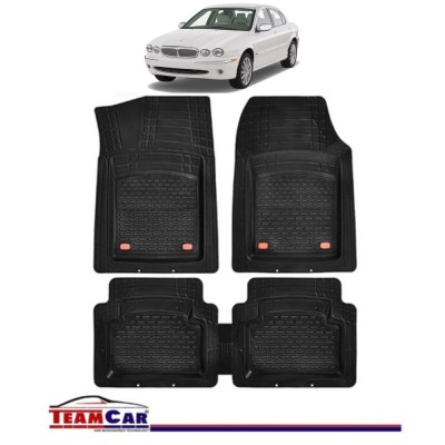 Covorase Auto TeamCar&amp;reg; Tip Tavita Compatibile Jaguar X-Type I (2001&amp;ndash;2009) Negru Material Rezistent foto
