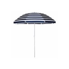 Umbrelă plajă/grădină, pliabilă, alb/albastru, 160 cm