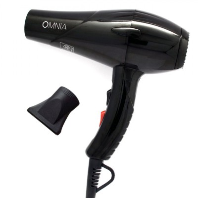 Uscător de Păr Omnia, Negru, 1600W, 2 Viteze, 3 Niveluri de Temperatura, Protecție Supraincarcare foto