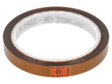 Bandă 3M pentru temperaturi ridicate 12mm x 33m, grosime 0,07mm, culoare ambră
