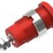 Conector banană 4mm soclu 36A 1kV roşu nichelat cu izolaţie