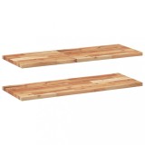Cumpara ieftin Rafturi suspendate 2 buc. 80x30x2 cm lemn masiv acacia netratat
