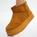 Cumpara ieftin Ghete Dama Imblanite Camel din Piele Ecologica Intoarsa Gargs, 37