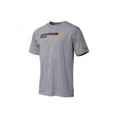 Tricou Savage Gear Signature Logo, Culoare Grey Melange,Marime XL