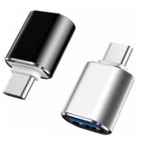 Set 2x adaptor conversie USB 3.0 la USB Type-C, USB-A, USB-C - Negru, gri, Dactylion