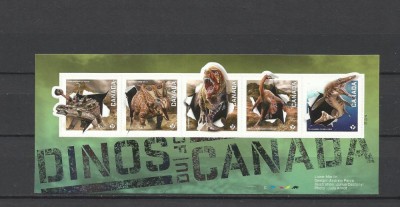 CANADA 2015 FAUNA DINOZAURI TIMBRE CU EFECT 3D IN RELIEF foto