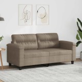 vidaXL Canapea cu 2 locuri, gri taupe, 140 cm, țesătură microfibră 359561