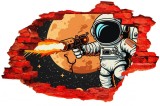 Cumpara ieftin Sticker decorativ Astronaut, Negru, 90 cm, 8091ST-2, Oem