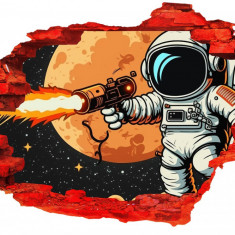 Sticker decorativ Astronaut, Negru, 90 cm, 8091ST-2