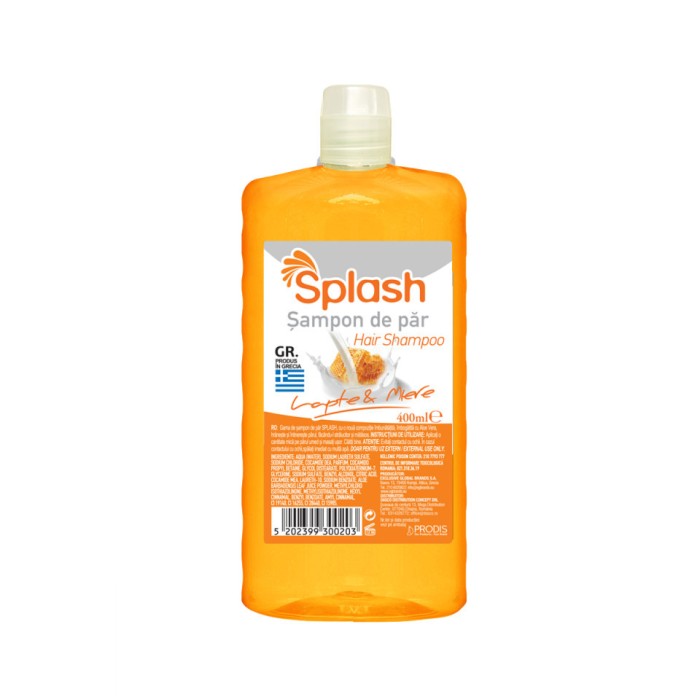 Sampon pentru par cu parfum miere &amp; lapte 400ml SPLASH