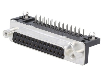 Conector D-Sub mamă 25 pini, 90&amp;deg; foto