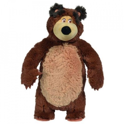 Jucarie de plus Masha and the Bear, Bean Bag Bear 40 cm foto