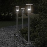 VidaXL Lampă exterioară de podea, argintiu, 100 cm, oțel inoxidabil