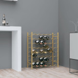 Suport sticle de vin, 48 sticle, auriu, metal GartenMobel Dekor, vidaXL