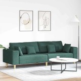 Sofa din material textil cu pernă Verde &icirc;nchis 208 cm țesătură