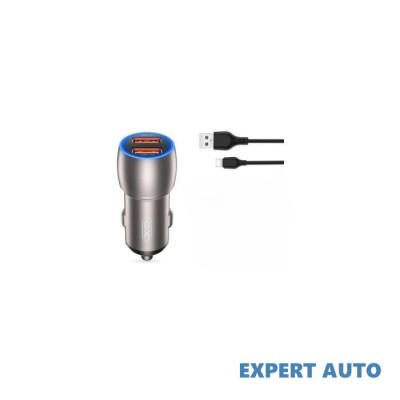 Incarcator auto smart quick charge usb qc3.0 36w + cablu type c cod: xo-cc52c Alta marca Alt model #7 foto