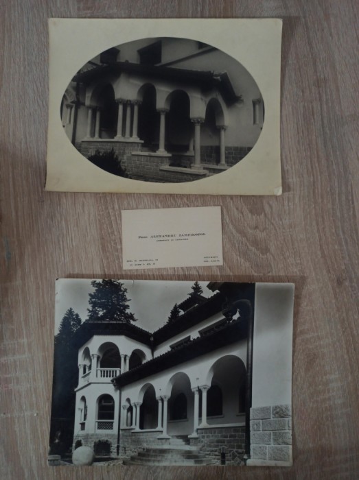 ARGITECT ALEXANDRU ZAMFIROPOL** CARTE DE VIZITA + DOUA FOTO / INTERBELICE