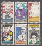 Cehoslovacia 1969 - Personalități culturale, caricaturi, serie neuzata