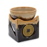 Lampa mare aromaterapie moneda chinezeasca - maro
