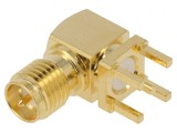 Soclu RP-SMA 90&deg; pentru PCB aurit