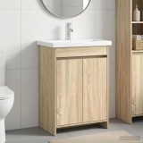 Cumpara ieftin Set de mobilier pentru baie Stejar Sonoma 81 x 40 x 84,5 cm