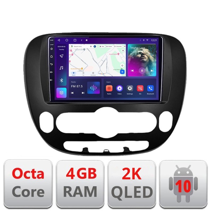 Navigatie Kia Soul 2014-2019 Android ecran Qled 2K Octa core 4+32 Kit-soul-2014+EDT-E409-2K CarStore Technology