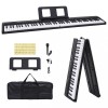VidaXL Tastatură electrică pian cu 88 taste cu suport muzică pliabilă