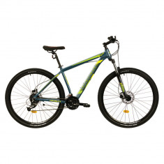 Bicicleta MTB Colinelli COL27, Marimea M, 29 inch, Verde, Schimbator Shimano Altus, 24 Viteze, Cadru foto