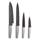 Cutit Bucatar Şef Negru Marble - 4buc.
