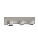 Suport perete adeziv inox, 12 cm, carlig dublu