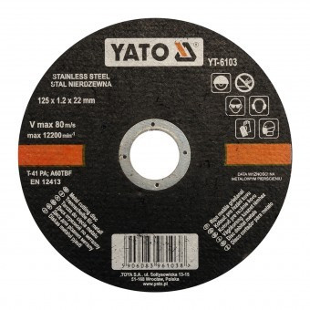 Disc debitat metal, Yato YT-6103, diametru 125 mm, 1.2 mm foto