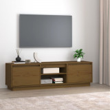 Comodă TV, maro miere, 140x35x40 cm, lemn masiv de pin, vidaXL