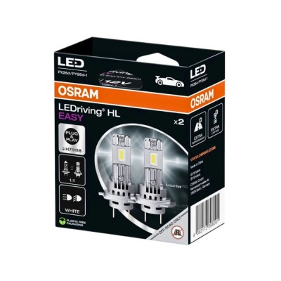 Set 2 becuri H7 Osram LEDdriving HL Easy 12V 16W 6500K 64210DWESY foto